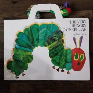 The Very Hungry Caterpillar Large Board Book by Eric Carle w/ Plush Caterpillar